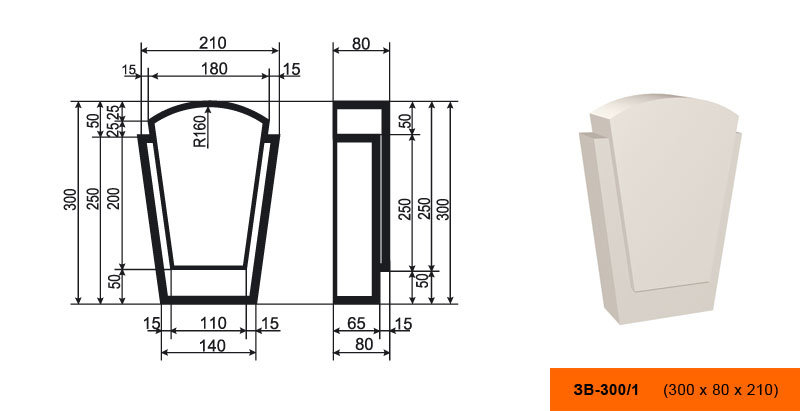 Замок Лепнина Пласт ЗВ300/1 купить в интернет-магазине Lepninashop