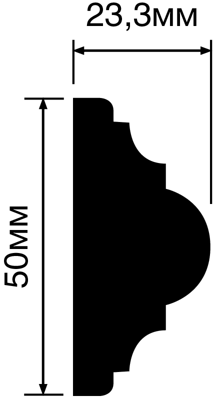 Молдинг Hiwood (Хайвуд) D50V1 купить в интернет-магазине Lepninashop