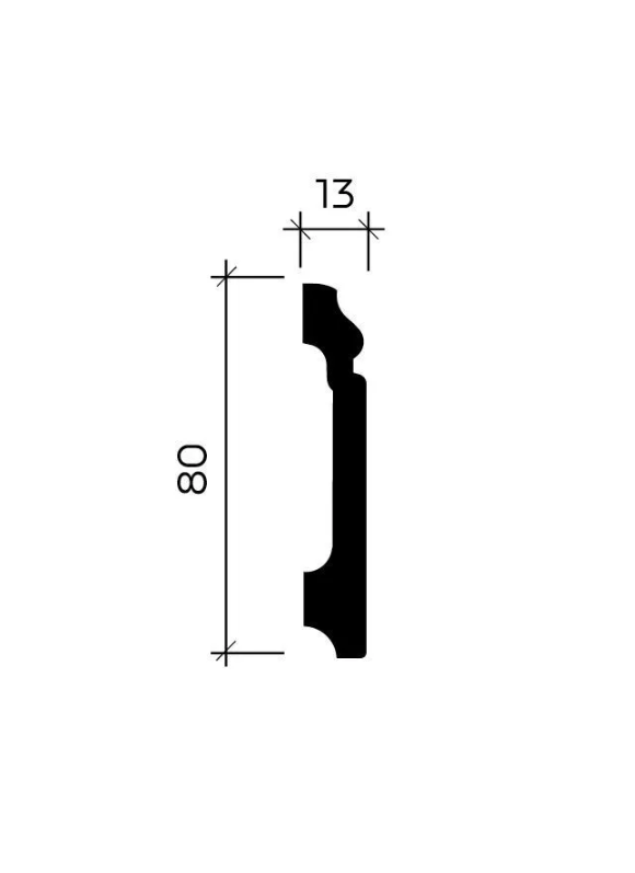 Плинтус 6.53.112 Европласт (80х13х2000) купить в интернет-магазине Lepninashop